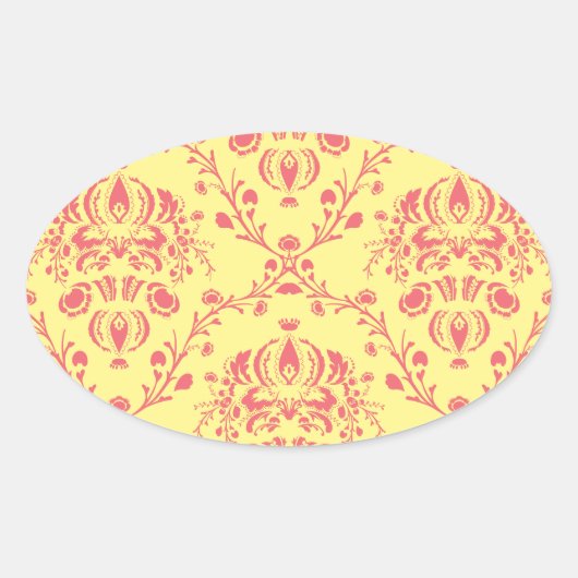 バター・クランベリーダマスク 楕円形シール (正面)