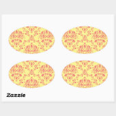 バター・クランベリーダマスク 楕円形シール (シート)