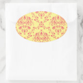 バター・クランベリーダマスク 楕円形シール (バッグ)