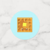 バター・シロップのかわいいワッフル コンフェッティ (スモール正面)