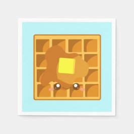 バター・シロップのかわいいワッフル スタンダードカクテルナプキン