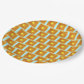 バター・シロップのかわいいワッフル ペーパープレート (アングル)