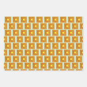 バター・シロップのかわいいワッフル ラッピングペーパーシート (正面)