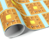 バター・シロップのかわいいワッフル ラッピングペーパー (ロールコーナー)