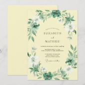 バター+シーフォーム+葉っぱの結婚式 招待状 (正面/裏面)