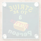 バター・パーソン飲料用コースターになる ガラスコースター (裏面)