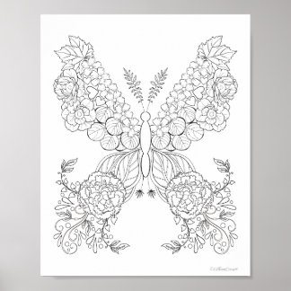 バター・フラワーズ #10 詳細な色付け ポスター