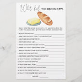 バター – 新郎は何と言ったブライダルゲーム (正面)