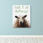 バタ吸ッカップを上げる キャンバスプリント (インサイチュ (ウッドフロア))