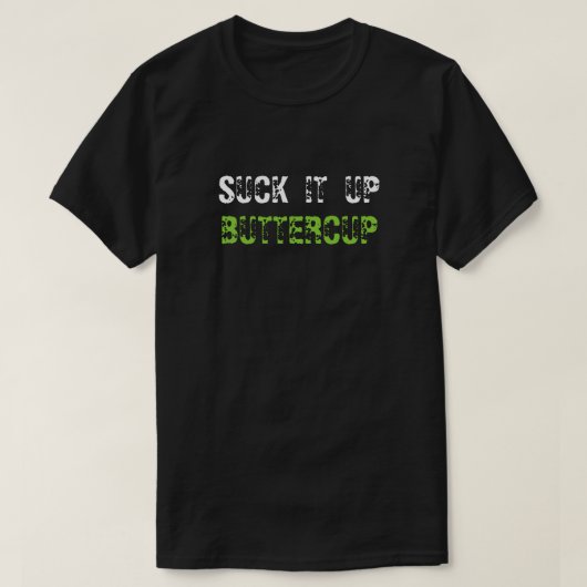 バタ吸ッカップを上げる Tシャツ (デザイン正面)