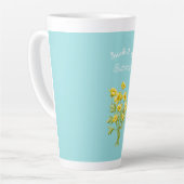 バタ吸ーカップを上げる カフェラテマグ (左アングル)