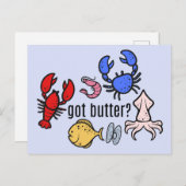 バタ得ー？シーフード ポストカード (正面/裏面)