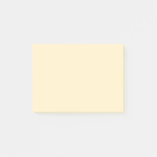 バタ淡い色のーカップ黄無地の色 ポストイット (正面)