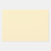 バタ淡い色のーカップ黄無地の色 ラッピングペーパーシート (正面2)