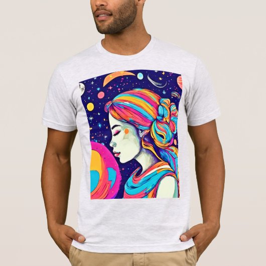 バダイストムーンガールアート Tシャツ (正面)