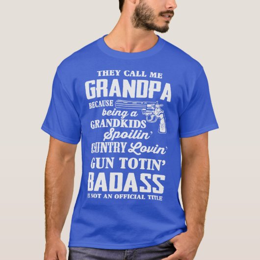 バダスおもしろいグランパ Tシャツ (正面)