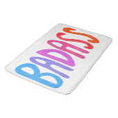 バダスカラフルカッコいいとおもしろい白 バスマット (アングル)