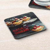 バダスクイアギフトおもしろい懸命コースター コースター (左側)