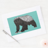 バダスハニーバッガー恐れを知らない扱いにく態度の動物 長方形シール (封筒)