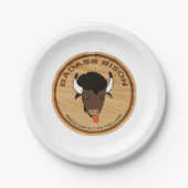 バダスバイソンファームロゴ ペーパープレート (正面)