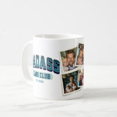 バダスパパクラブフォトコラージュクールトレンディーおもしろい コーヒーマグカップ (正面左)