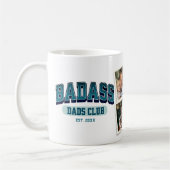 バダスパパクラブフォトコラージュクールトレンディーおもしろい コーヒーマグカップ (左)