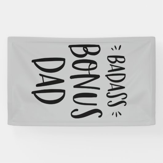 バダスボーナスパパ父の日のための義父のギフト 横断幕 (横)