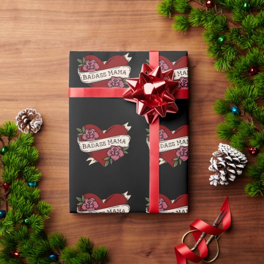 バダスマタトゥーフラッシュラッピング紙 ラッピングペーパー (クリスマスギフト)