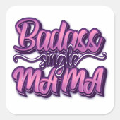 バダス独身のママ スクエアシール (正面)