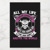 バダス航空機整備士ディーゼル整備士ギフトアイディア ワインラベル (シングルラベル)