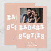 バダス・ベスティーズおもしろい・ブライド・メイドの好意ギフト シーズンカード (正面/裏面)