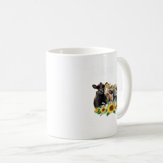 バダナ牛おもしろい南ぶら下がった女の子と私のH コーヒーマグカップ (正面右)