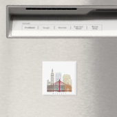 バダホスのスカイラインポスター マグネット (インサイチュ (食洗機))