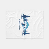 バダンズウィスコンシンスキーリゾートスキースキーヤーTシャツ フリースブランケット (正面(横))