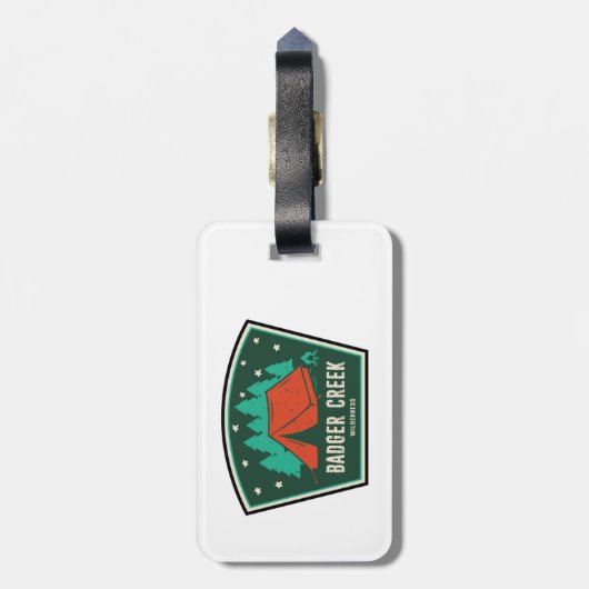 バダーガークリークウィルダネスオレゴンキャンピング ラゲッジタグ (裏面縦)