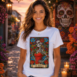 バダースカル シュガースカル フローラル タロット Tシャツ