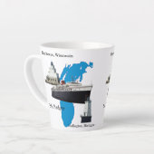 バダーレイクミシガンラテマグ カフェラテマグ (左アングル)