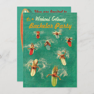バチェラーウィークエンドゲタウェイパーティの招待状 招待状