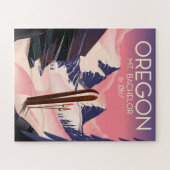 バチェラーオレゴン山スキー旅行ポスター ジグソーパズル (横)