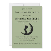 バチェラーゴルフウィークエンドパーティの招待状