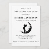 バチェラーゴルフウィークエンドパーティの招待状 招待状 (正面/裏面)