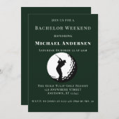 バチェラーゴルフウィークエンドパーティの招待状 招待状 (正面/裏面)