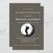 バチェラーゴルフウィークエンドパーティの招待状 招待状 (正面/裏面)