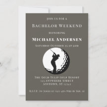 バチェラーゴルフウィークエンドパーティの招待状