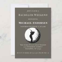 バチェラーゴルフウィークエンドパーティの招待状 招待状