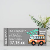 バチェラーパーティーバスパス オレンジ 招待状 (スタンド正面)