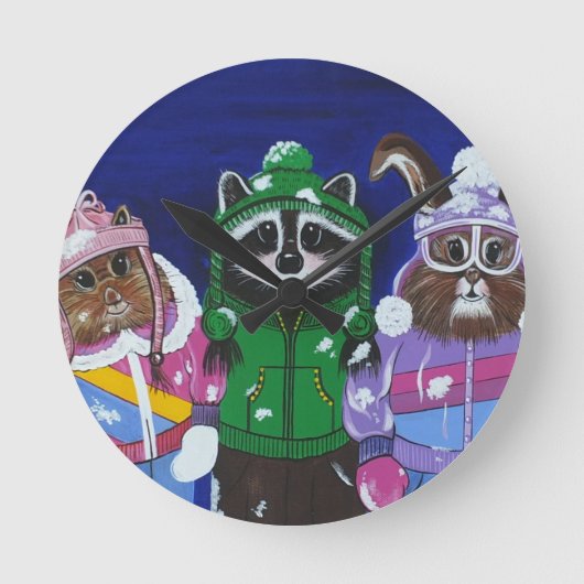 バチェラーブラッツ山 ラウンド壁時計 (正面)