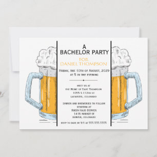 バチェラーブリューパーティの招待状 招待状