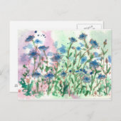 バチェラーボタンワイルドフラワーメドウ ポストカード (正面/裏面)