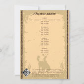 バチェラーラストライドウェスタンカウボーイテキサス州アドベンチャー 招待状 (裏面)